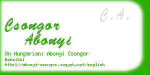 csongor abonyi business card